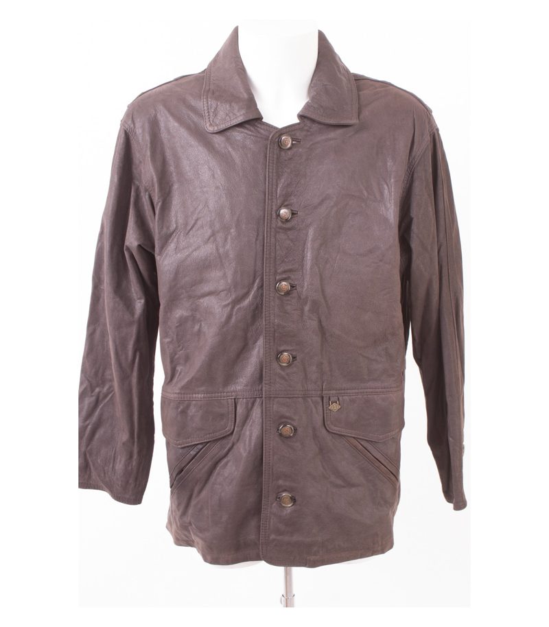 MAX Herren Lederjacke Gr. DE 52 Braun Leder – Foto 1