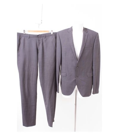 Theo Wormland Herren Anzug Sakko Hose Super 120´S Gr. 102 Grau Wolle