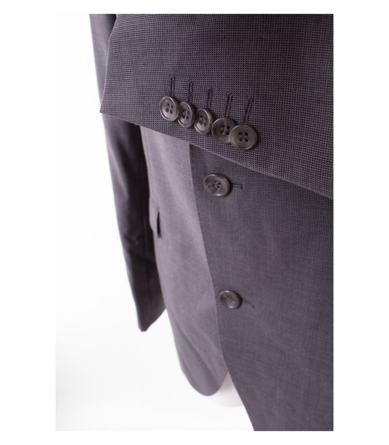 Theo Wormland Herren Anzug Sakko Hose Super 120´S Gr. 102 Grau Wolle – Foto 3