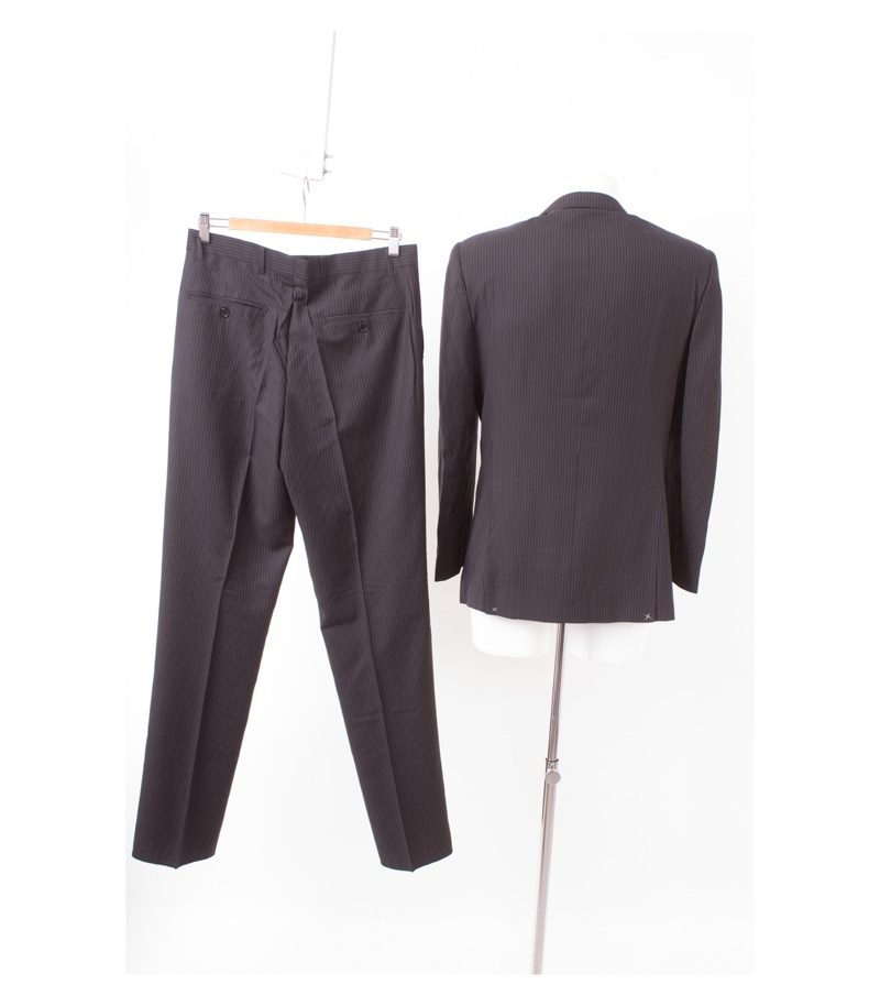 Herren Anzug Sakko Hose Gr. 48 Super 120´S Wolle Neu – Foto 2
