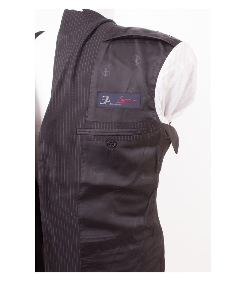 Herren Anzug Sakko Hose Gr. 48 Super 120´S Wolle Neu – Foto 5