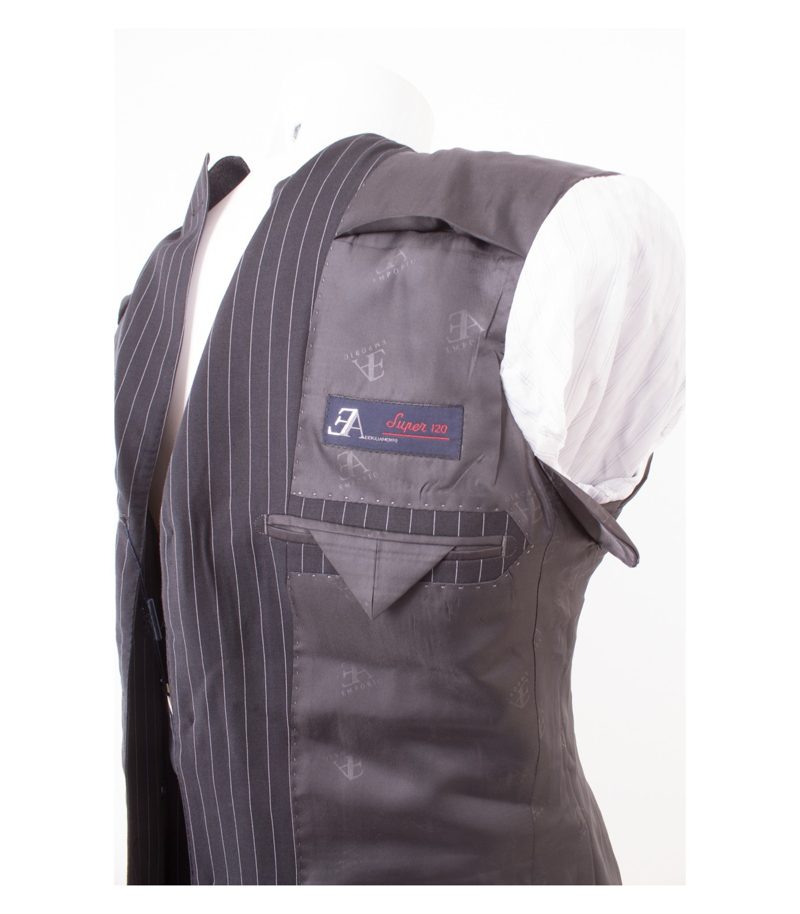 Herren Anzug Sakko Hose Gr. 48 Super 120´S Wolle Neu – Foto 6