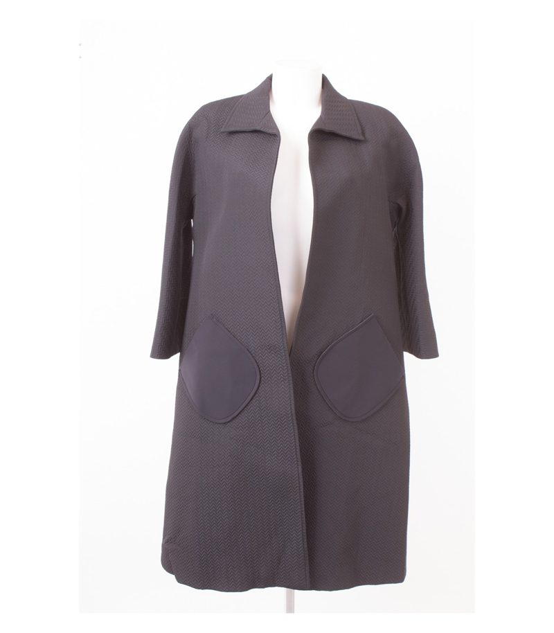 Alessandro Dell'Acqua Damen 3/4-Ärmel Mantel & Gr. IT 44 DE 38 Wolle Seide – Foto 1