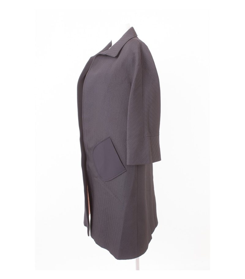 Alessandro Dell'Acqua Damen 3/4-Ärmel Mantel & Gr. IT 44 DE 38 Wolle Seide – Foto 3