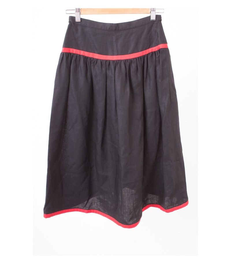 VALENTINO Damen Rock 100% Gr. IT 42 DE 36 Leinen – Foto 2