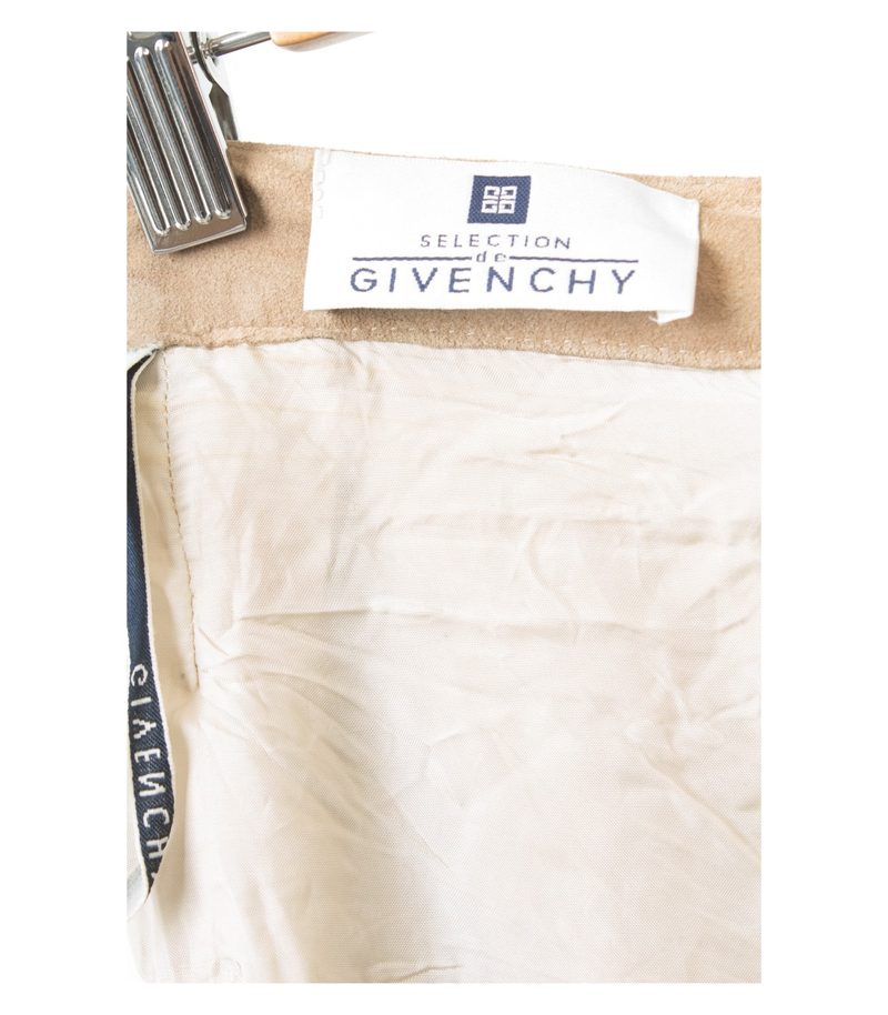 GIVENCHY Damen Hose Veloursleder Gr. DE 40 Beige Leder – Foto 5