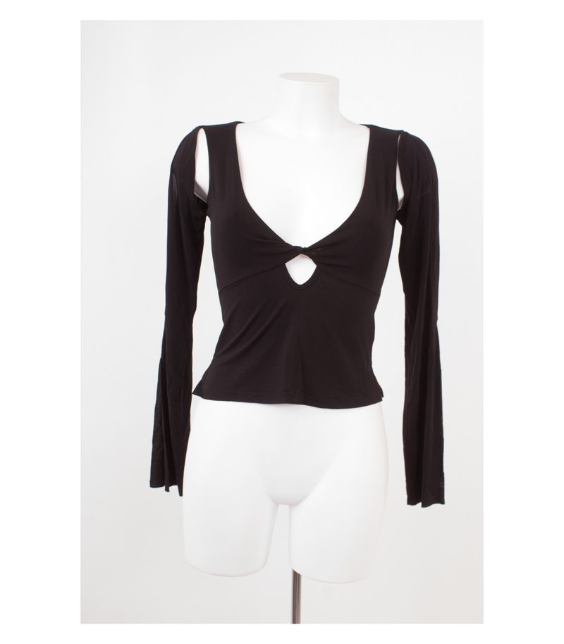 Black Orchid Paris Damen Oberteil Langarmshirt Stretch Gr. 2=M – Foto 1