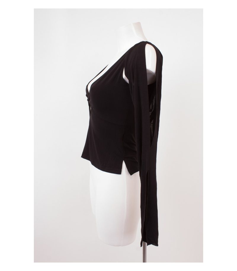 Black Orchid Paris Damen Oberteil Langarmshirt Stretch Gr. 2=M – Foto 3
