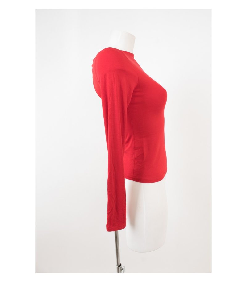 Black Orchid Paris Damen Oberteil Langarmshirt Stretch Gr. 2=M Rot – Foto 2