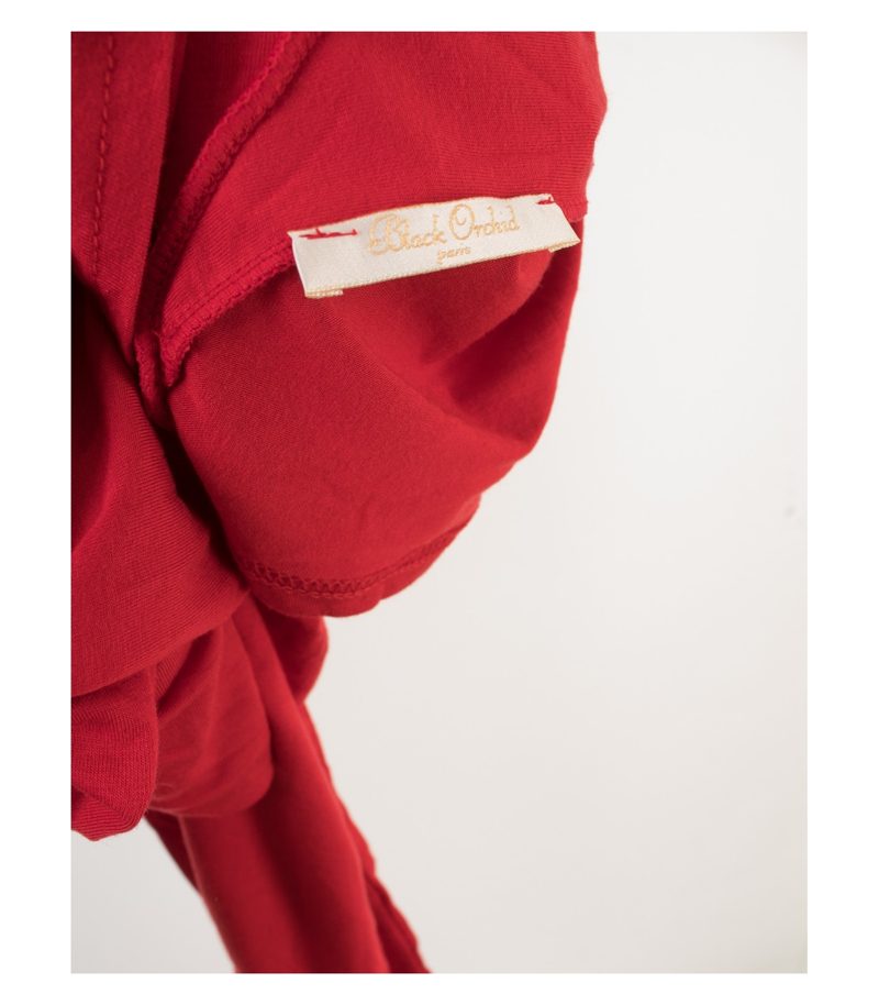 Black Orchid Paris Damen Oberteil Langarmshirt Stretch Gr. 2=M Rot – Foto 5