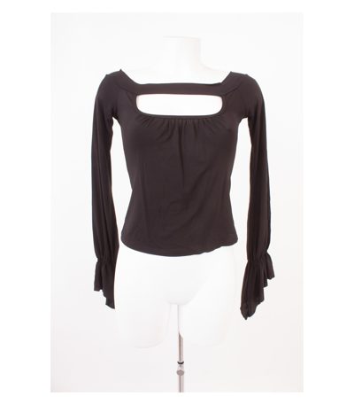 Black Orchid Paris Damen Oberteil Langarmshirt Stretch Gr. 2=M