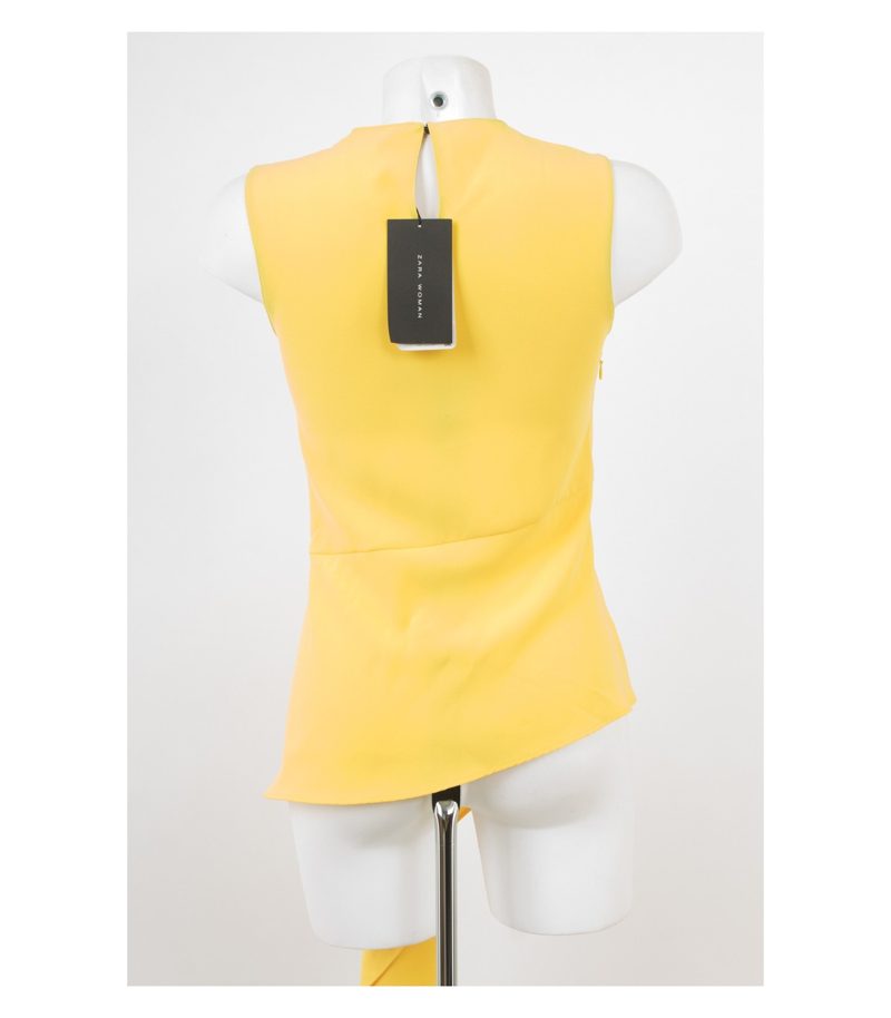 ZARA Damen WOMAN Top Oberteil Gr. XS Gelb Neu – Foto 3