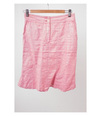 MARCCAIN Damen Rock aus Gr. DE 36 Rosa Leinen