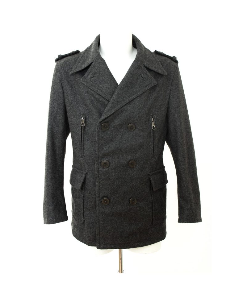 drykorn Herren for beautiful people Mantel Peacoat Kurzmantel Gr. 50 Wolle – Foto 1