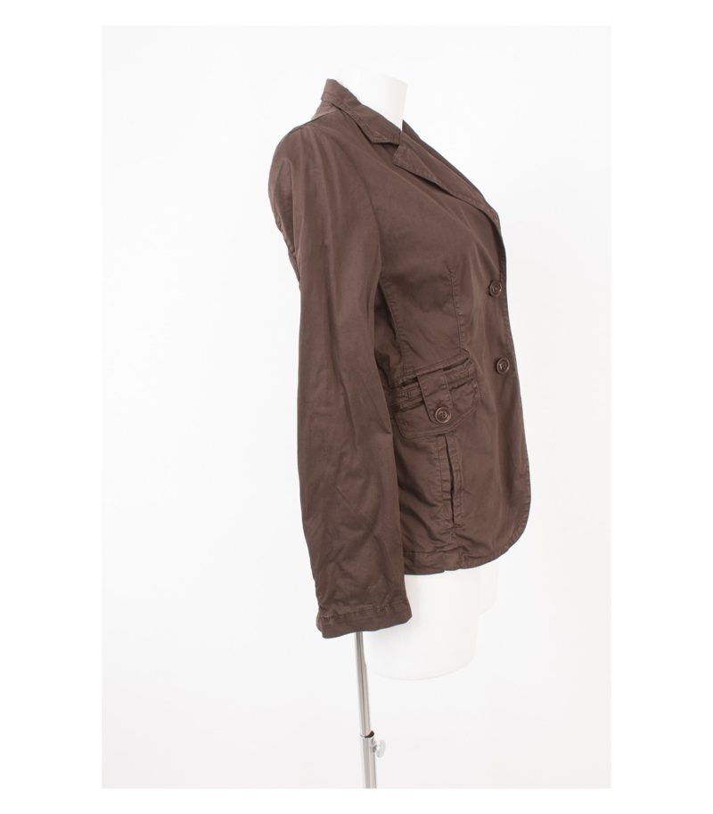 Henry Cottons Damen Blazer Gr. IT 44 DE 40 Braun Baumwolle – Foto 2