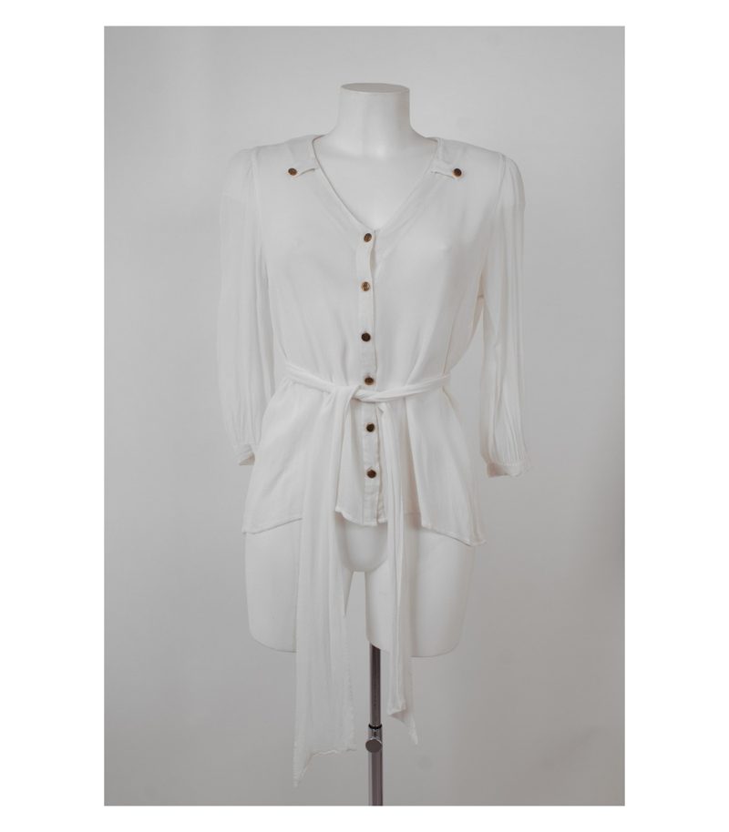 RIVER ISLAND Damen Bluse Gr. UK 10 DE 36 Seide – Foto 1