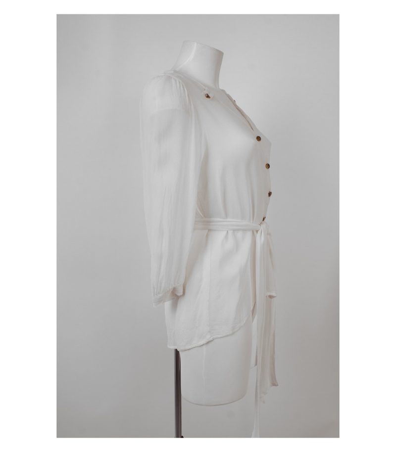 RIVER ISLAND Damen Bluse Gr. UK 10 DE 36 Seide – Foto 2