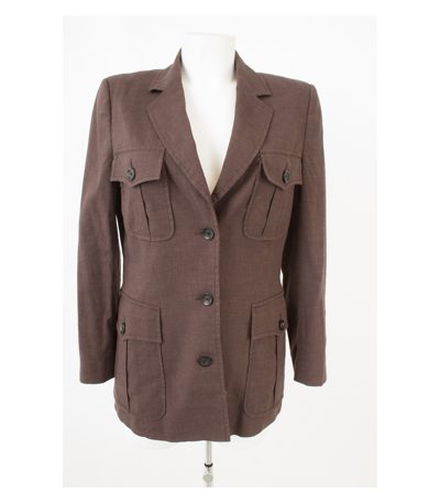 DAKS LONDON Damen Blazer & Gr. IT 44 DE 40 Leinen Viskose
