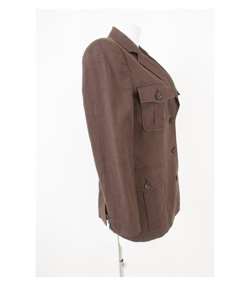 DAKS LONDON Damen Blazer & Gr. IT 44 DE 40 Leinen Viskose – Foto 2