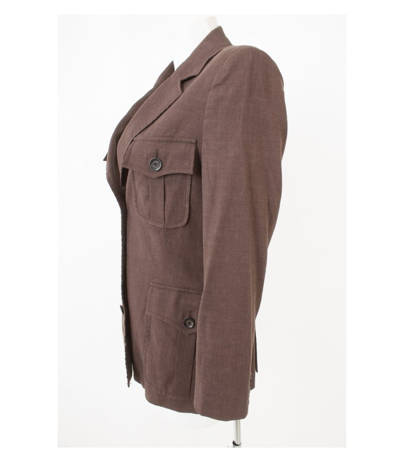 DAKS LONDON Damen Blazer & Gr. IT 44 DE 40 Leinen Viskose – Foto 3