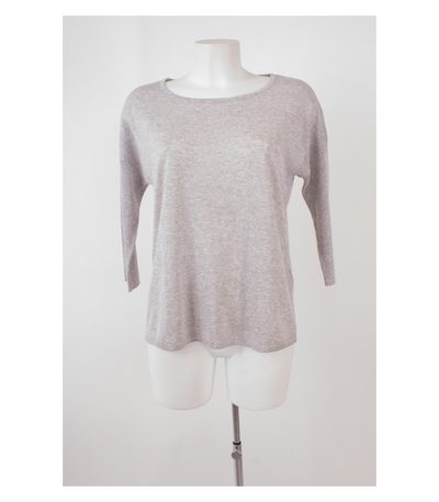 Massimo Dutti Damen 3/4 - Ärmel Pullover Gr. S Grau