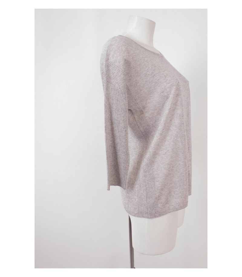 Massimo Dutti Damen 3/4 - Ärmel Pullover Gr. S Grau – Foto 2