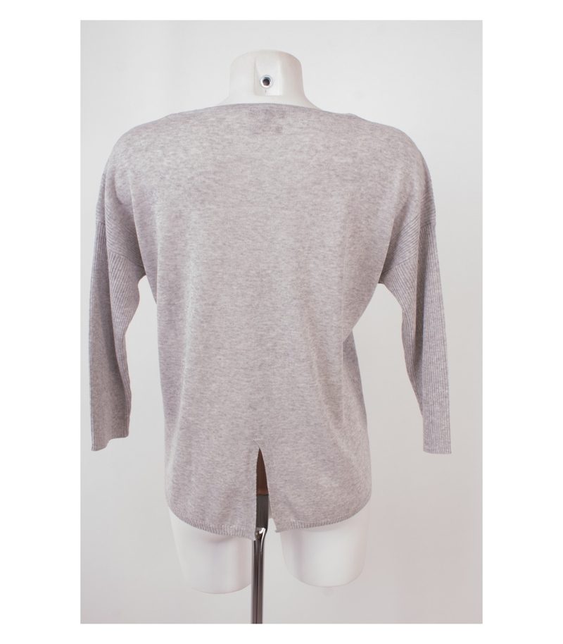 Massimo Dutti Damen 3/4 - Ärmel Pullover Gr. S Grau – Foto 4