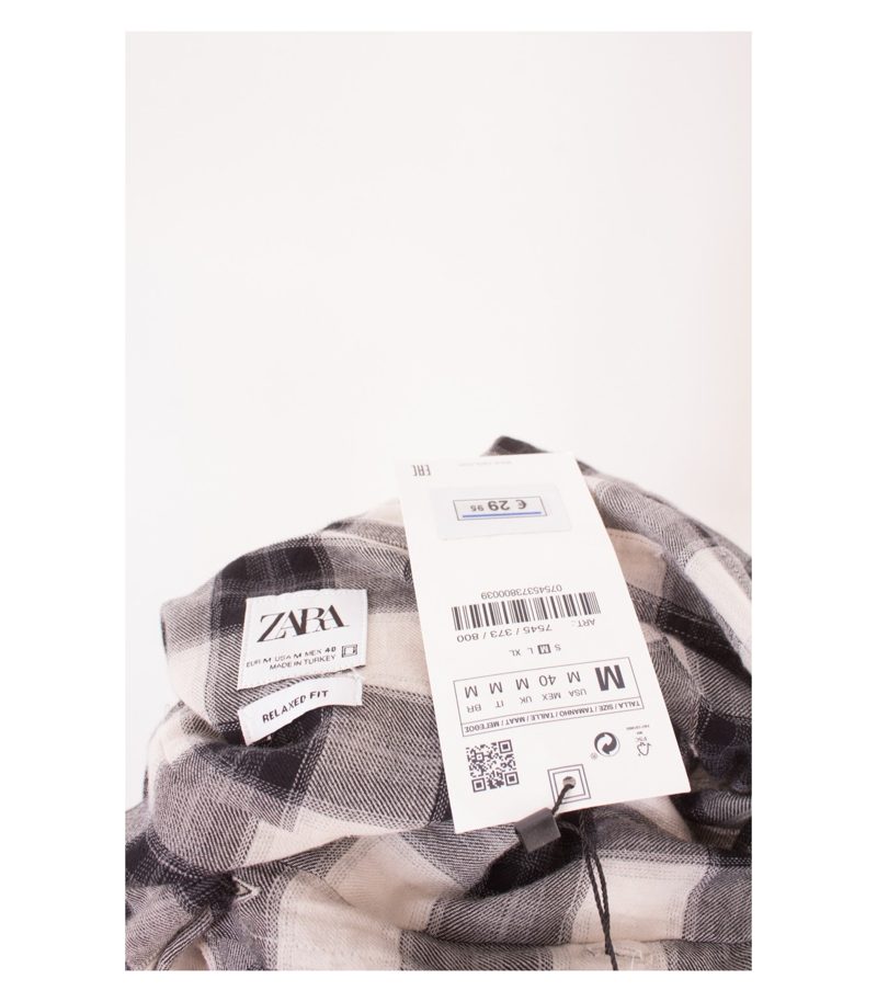 ZARA Herren Flanell - Hemd Stretch Relaxed Fit Gr. M Neu – Foto 5