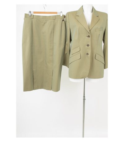 Ed Meier Damen Kostüm Anzug Rock Blazer Gr. DE 42 Baumwolle