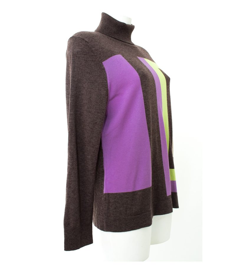 Damen Pullover Feinstrick Gr. 42 Wolle-Seide Pulli Strick – Foto 2