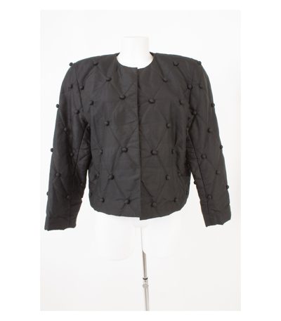 Peter Hahn Damen Oberteil Blazer 100% Gr. XL Schwarz Seide