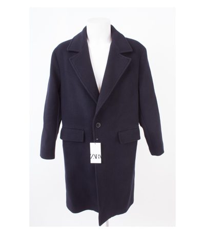 ZARA Herren Mantel Wintermantel Gr. S Blau Neu