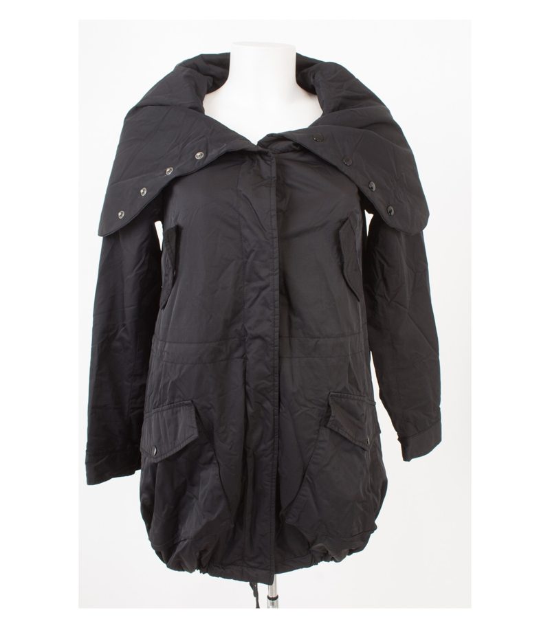 SISLEY Damen Jacke Daunenweste abnehmbar Gr. DE 38 Schwarz – Foto 1