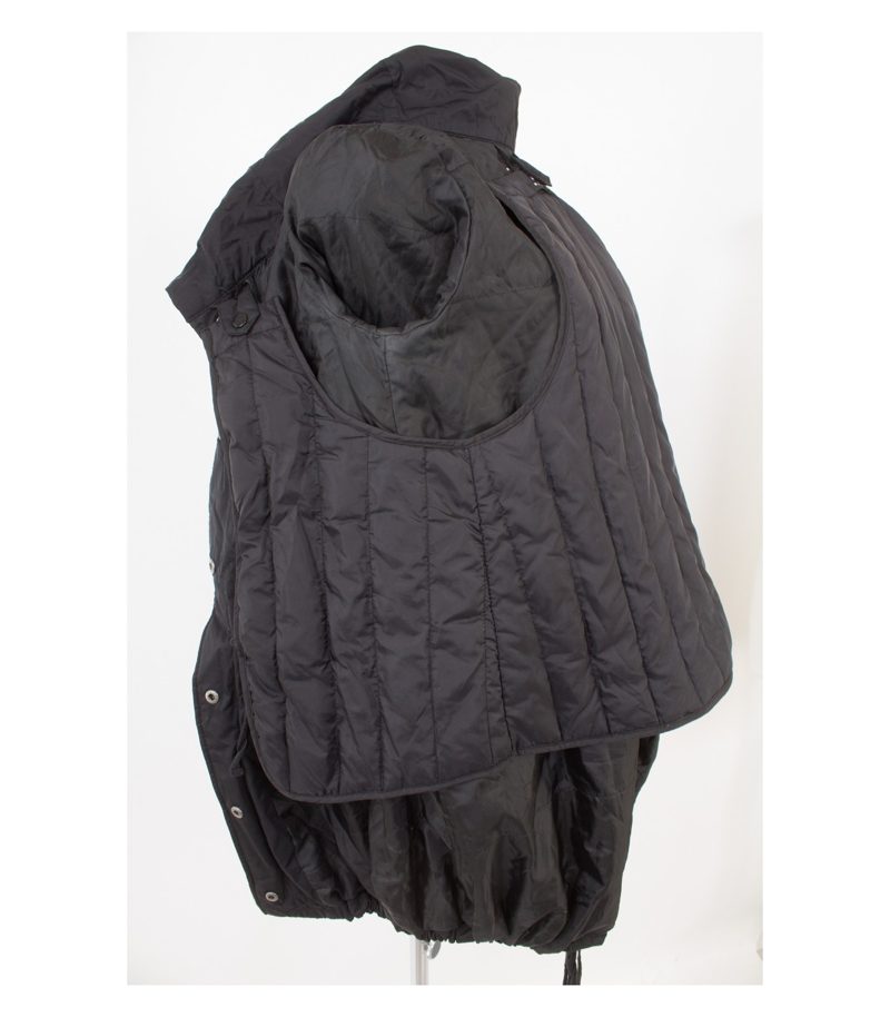 SISLEY Damen Jacke Daunenweste abnehmbar Gr. DE 38 Schwarz – Foto 6