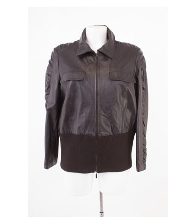 Betty Barclay Damen Lederjacke Gr. DE 44 Braun Leder