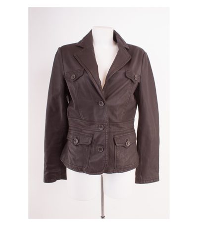 ESPRIT Damen Blazer Gr. DE 38 Leder