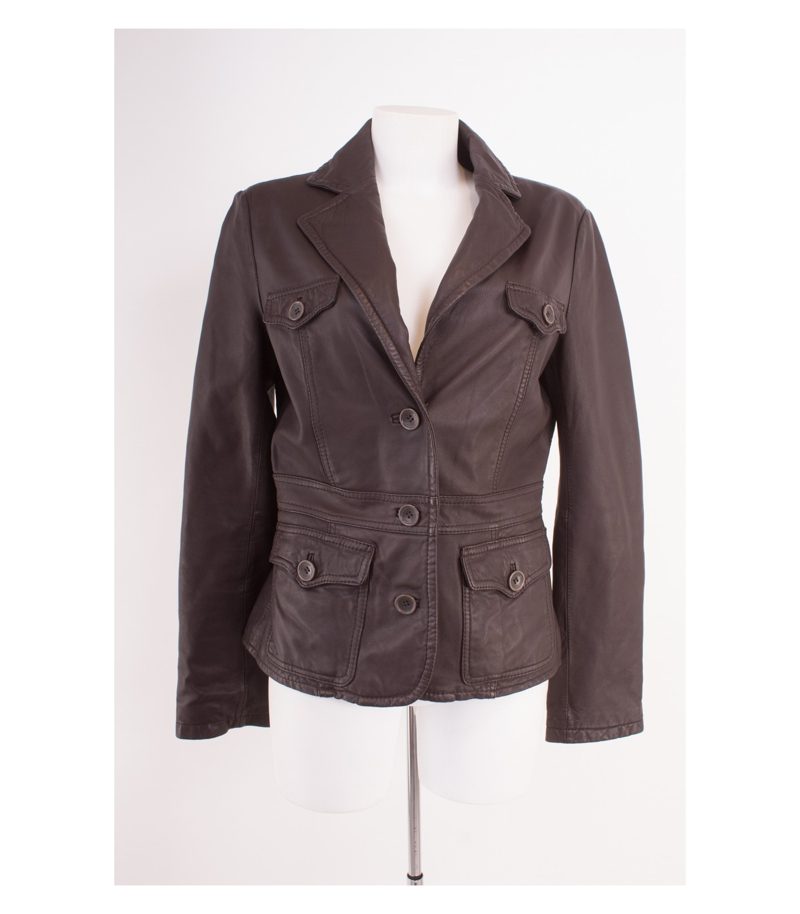 ESPRIT Damen Blazer Gr. DE 38 Leder – Foto 1