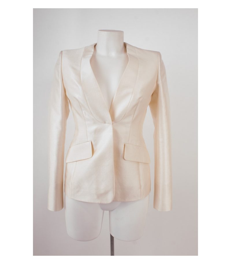 RENA LANGE Damen Blazer & Gr. DE 34 Wolle Seide – Foto 1