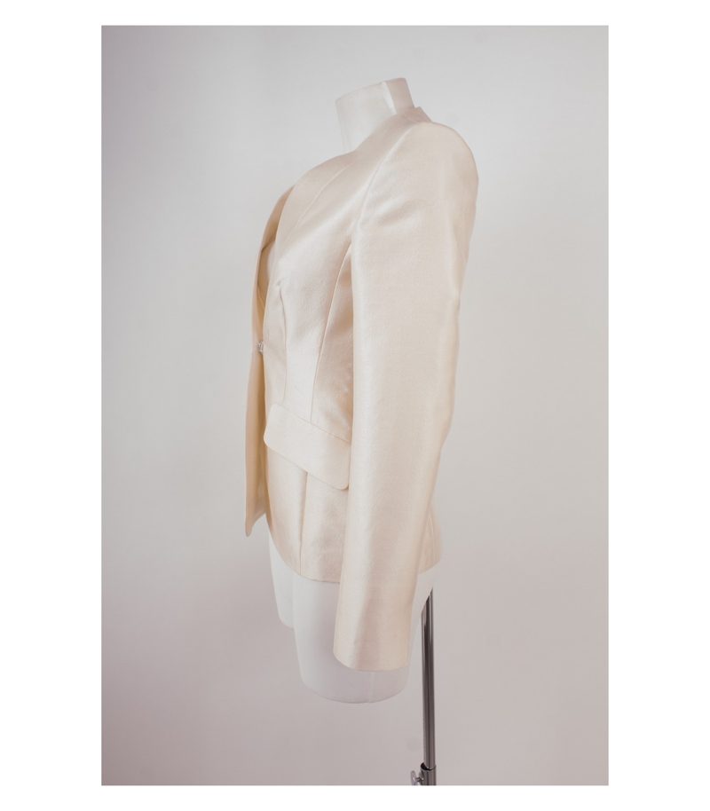 RENA LANGE Damen Blazer & Gr. DE 34 Wolle Seide – Foto 3