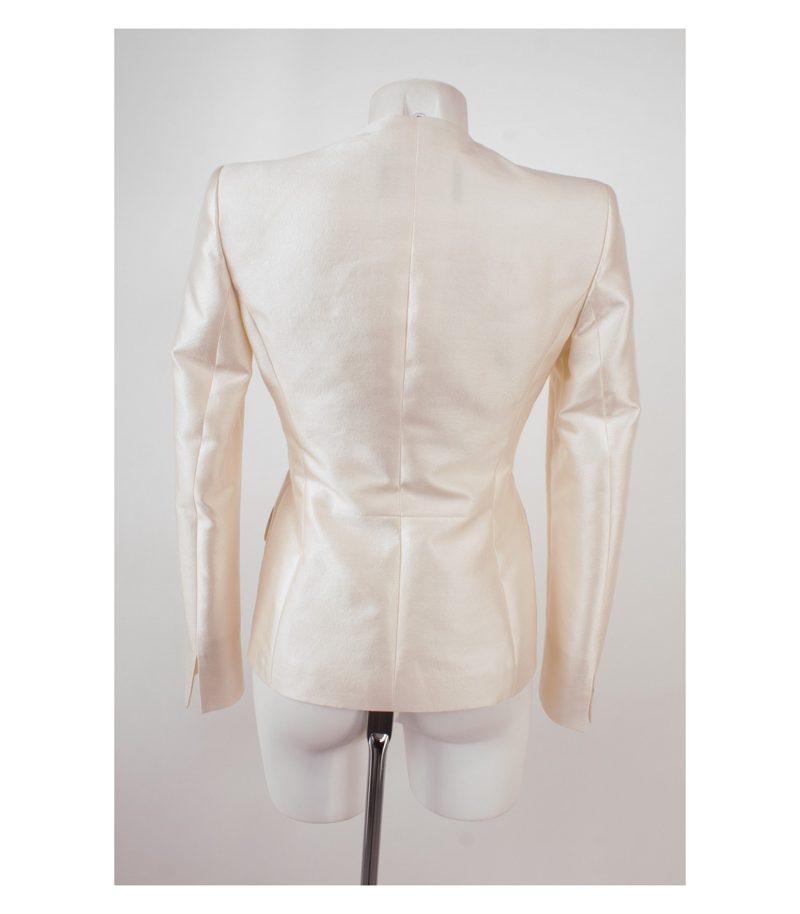 RENA LANGE Damen Blazer & Gr. DE 34 Wolle Seide – Foto 4